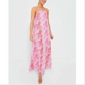 NWT Tuckernuck Hyacinth House Lillie Maxi Dress Pink High Neck Size Medium